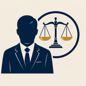 Ilustração de advogado trabalhista atendendo cliente em Mossoró, representando apoio jurídico especializado no ambiente trabalhista