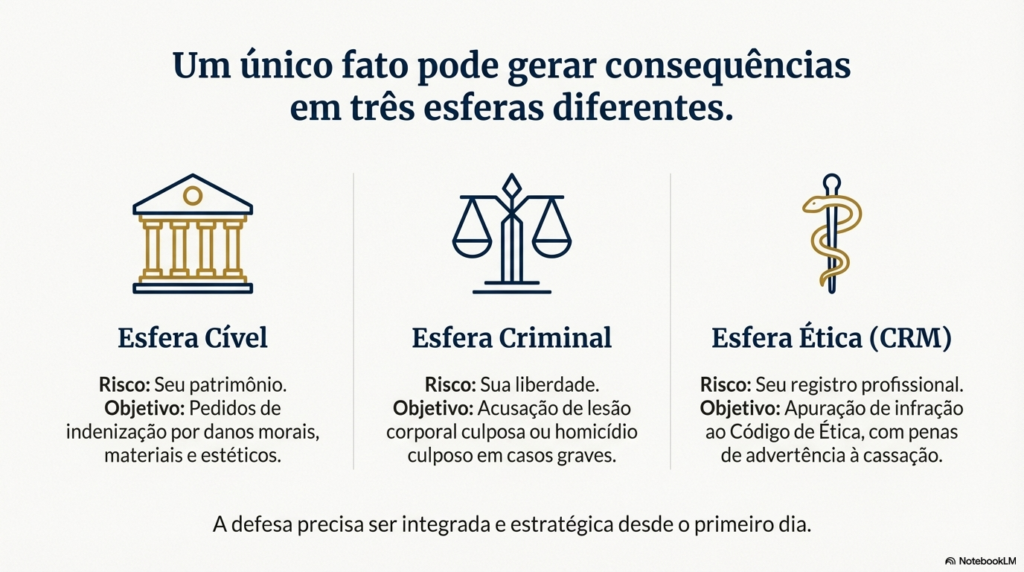 As Três Esferas de Responsabilidade por erro médico